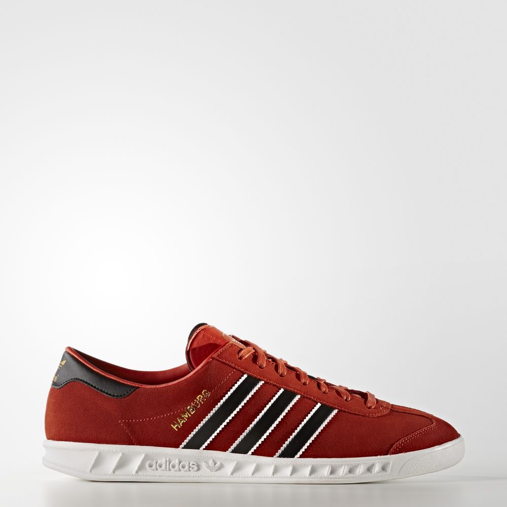 Adidas Hamburg - Originals γυναικεια - Κοκκινα/Μαυρα/Χρυσο Χρωμα Μεταλλικός,Μέγεθος: EU 36 – 54 2/3